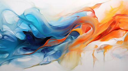 Thick layers of oil-based paints harmonize, resulting in a captivating and mesmerizing abstract creation.