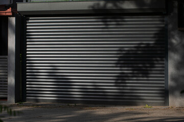 The Enchanting Play of Tree Shadows on Garage Doors. A Study of Natural Patterns and Aesthetic Appeal.