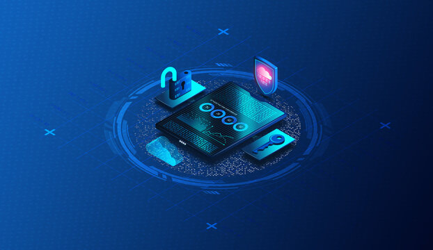 Data Security Concept - 3D Illustration