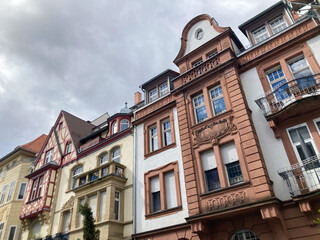 Altbaufassaden in Heidelberg, Deutschland