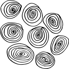 Different types of sea corals and seaweed. Sea style. Underwater life. Vector art doodles illustration 