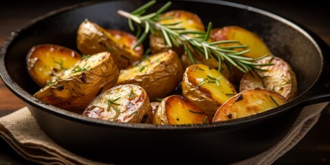 boiled potatoes with herbs Generative AI