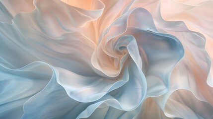 abstract backdrop featuring graceful wavy patterns,in a blue and beige color scheme,showcasing a...