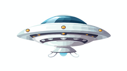 White flying saucer alien spaceship ufo extraterres