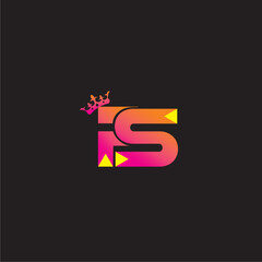 Initial Letter FS Vector logo icon design template elements. Vector Logo Design for Any Purposes. Creative Modern Trendy Typography logo icon for you business.