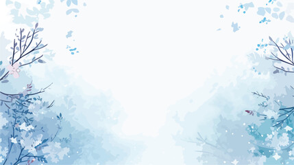 winter background template with abstract fresh blue