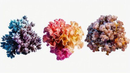 Corals isolated on transparent background - Generative AI