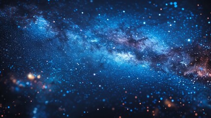 Dark BLUE vector pattern with night sky stars. Modern abstract illustration with Big Dipper stars. 