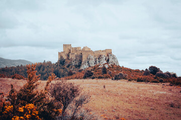 the medieval castle of Loarre, province of Huesca, Aragon, Spain