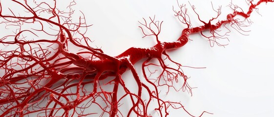 3D rendering illustration of a human veins. Anatomy of human illustration.