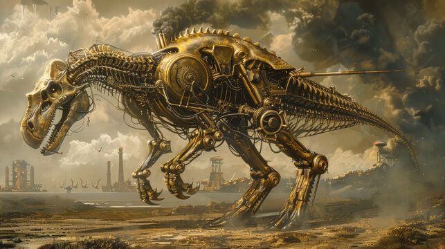 Steampunk Herrerasaurus.