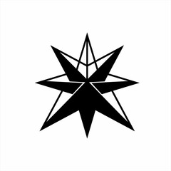 Obraz premium Abstract star logo design with letter A.