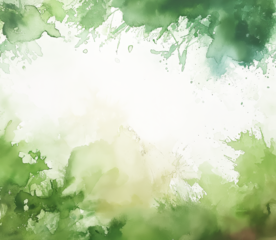 Watercolor green background transparent