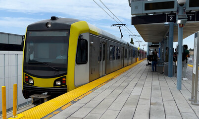 Metro Light Rail Train in Los Angeles California