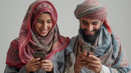 A Middle Eastern man and woman, Middle Eastern people without headscarves