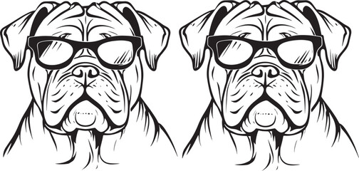 Bulldog vector silhouette