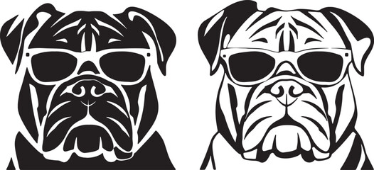 Bulldog vector silhouette