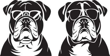 Bulldog vector silhouette