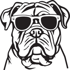 Bulldog vector silhouette