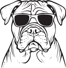 Bulldog vector silhouette