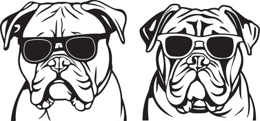 Bulldog vector silhouette