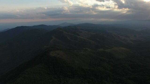 Aerial view of Pico Agudo, Serra da Mantiqueira - Santo Ant&ocirc;nio do Pinhal, S&atilde;o Paulo, Brazil