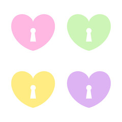 Heart Lock Set In Multiple Colors
