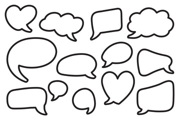 Fototapeta premium Speech Bubble Outlines