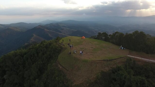 Aerial view of Pico Agudo, Serra da Mantiqueira - Santo Ant&ocirc;nio do Pinhal, S&atilde;o Paulo, Brazil
