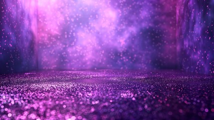 Glowing purple glitter background. Luxury purple background