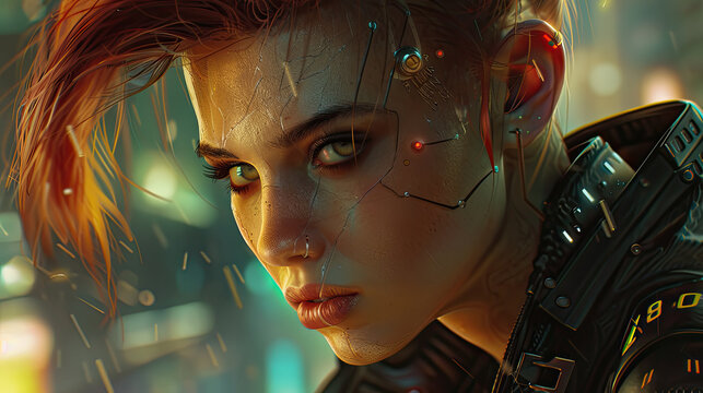 A biopunk game character.