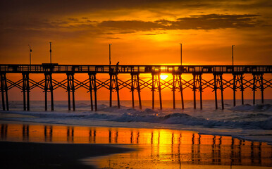 Fototapeta premium Sunrise at Topsail Island