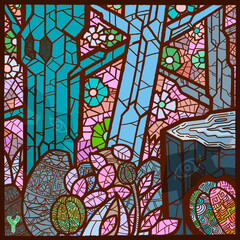 토끼숲4 https://oround.com/yoruoon © Yoruoon