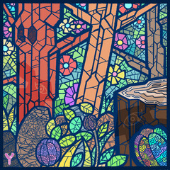 토끼숲3 https://oround.com/yoruoon © Yoruoon