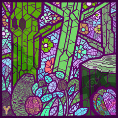 토끼숲2 https://oround.com/yoruoon © Yoruoon