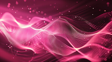 Abstract Pink Digital Wave