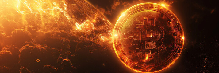 coin explosion on black