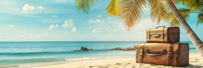 beach with palm trees