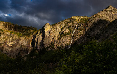 sunset in the mountains