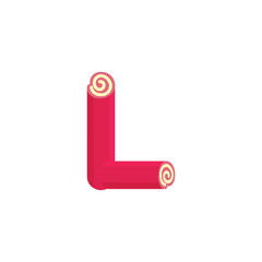Letter L candy roll logo icon vector template eps