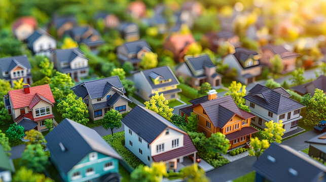Miniature Model of Residential Neighborhood