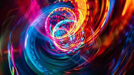 A captivating light show at a concert, with swirling patterns and vibrant colors enhancing the visual spectacle.