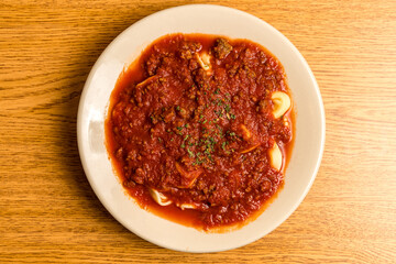 Tortellini with marinara
