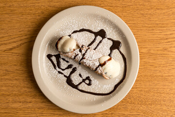 Cannoli on a plate