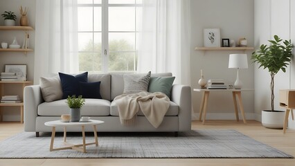 Stylish Home Interior Featuring a Sofa Bed
