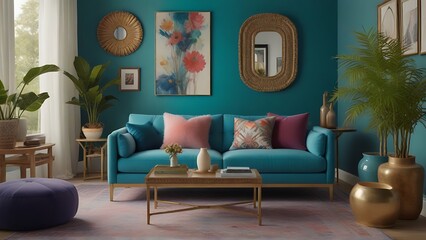 Elegant Living Room Design with Furniture