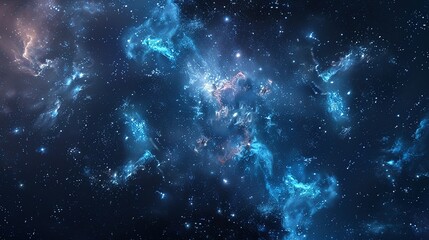 Starry night sky backdrop, showcasing the dark expanse of interstellar space.