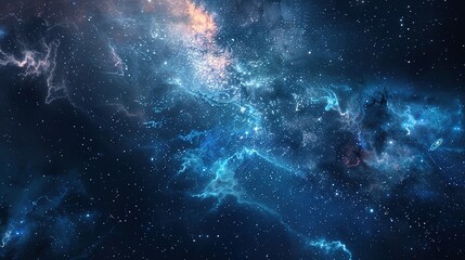 Obraz premium Starry night sky backdrop, showcasing the dark expanse of interstellar space.