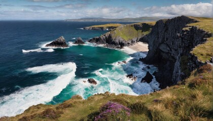 Obraz premium Traumhafte cinematische irische Landschaft 