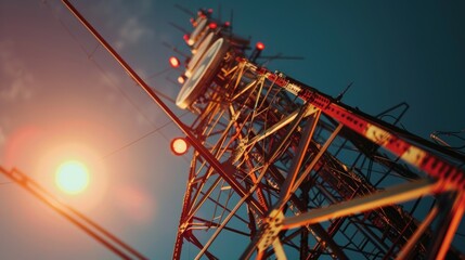 close up photo of communiction tower